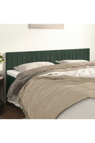 Concept Κομοδίνα, 2 τεμ., σκούρο πράσινο, 100x5x78/88 cm, Βελούδο