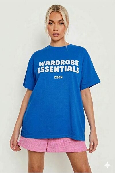 WOODROFFE Women's Wardrobe Printed Oversized T-Shirt Loose Fit