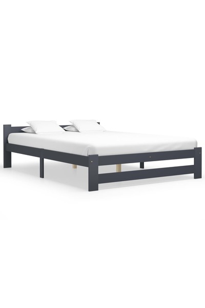 Concept Cadru de pat, gri închis, 120 x 200 cm, lemn masiv de pin