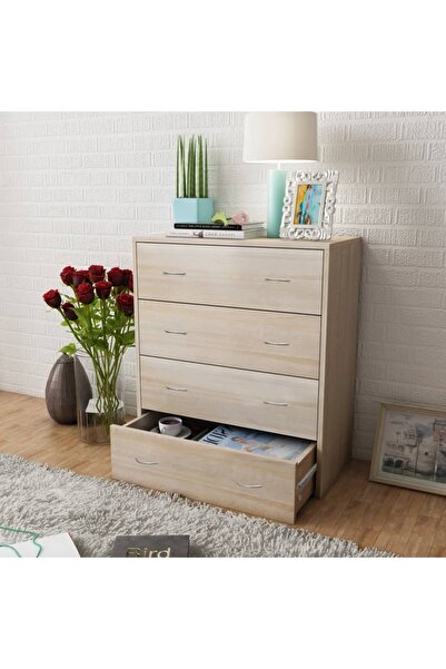 Concept 242544 Sideboard with 4 Drawers 60x30,5x71 cm Oak Colour