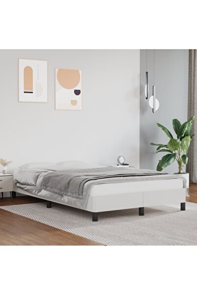 Concept Σκελετός κρεβατιού, λευκό, 120x200 cm, οικολογικό Δερμάτινο