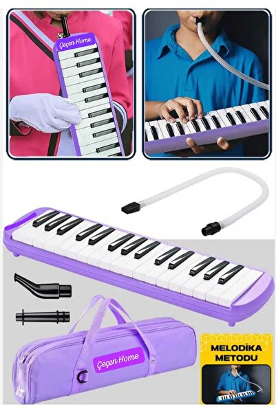 ÇEÇEN HOME Taşıma Çantalı Melodika Takımı 32 Tuşlu Melodika Hortumlu Melodika...