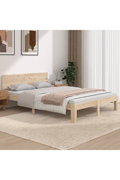 Concept Σκελετός Διπλό κρεβατιού 4FT6, 135x190 εκ., μασίφ ξύλο