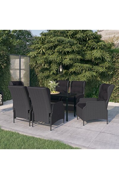 Concept Set mobilier de grădină, 7 piese, gri închis