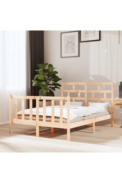 Concept Σκελετός κρεβατιού, 140x190 εκ., μασίφ ξύλο πεύκου