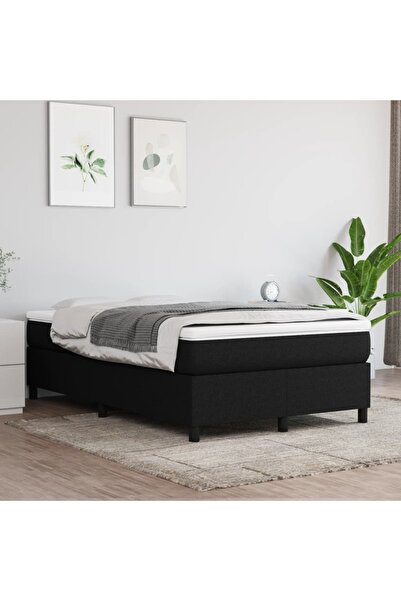 Concept Κρεβάτι με ελατήρια και στρώμα, μαύρο, 120x200 cm, ύφασμα