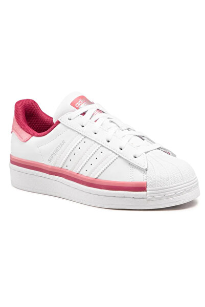 adidas Sneakerși Superstar pentru femei, albi/roz, mărimea EU 36