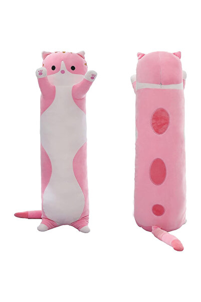 OEM Perna de plus in forma de pisica AYDE, catifea elastica, roz, 100cm