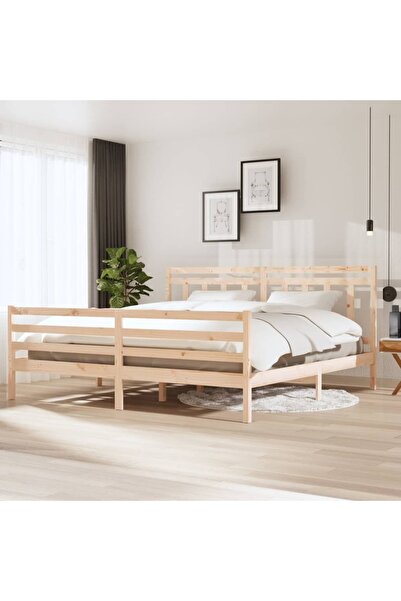 Concept Σκελετός κρεβατιού, 200x200 εκ., μασίφ ξύλο