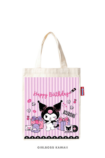 Girlboss Kawaii Kuromi Birthday Mini Tote Bag/Tablet/Book/Mini Cloth Shopping...