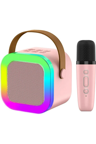 OEM Smart Karaoke Microphone Speaker for Kids, Wireless, Pink