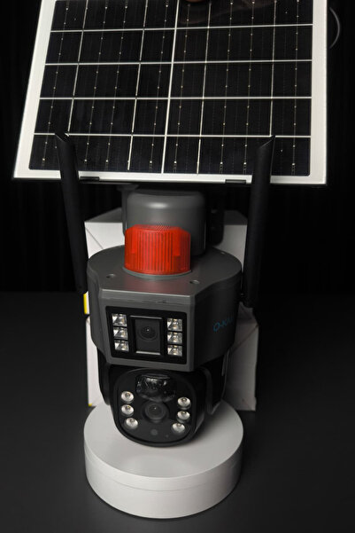 TelkurTeknoloji O-KAM 7015 WİFİ Solar 10X OPTİK ZOOM Çift Lens Sirenli 6MP Ge...