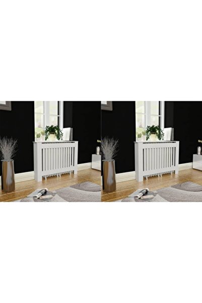 Concept Radiator cover, 2 pcs., white, 112 cm, MDF