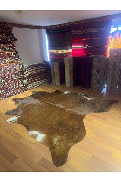 DOGANLAR ANTIQ GERÇEK DERİ NATUREL DANA DERİSİ 322 AÇIK KAHVE 230X250 POST HALI