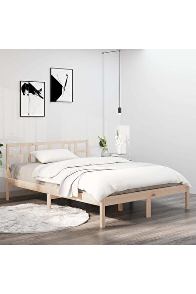 Concept Σκελετός Διπλό κρεβατιού 4FT6, 135x190 εκ., μασίφ ξύλο