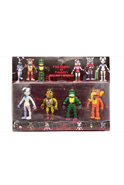 OEM Set 4 figurine Five Nights at Freddys, Security Breach, multicolor, 15 cm
