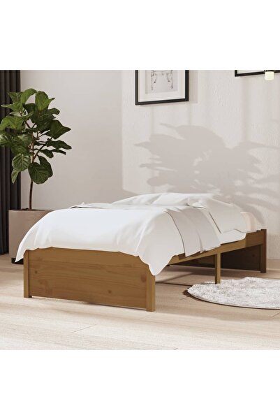 Concept Bed frame Small Single 2FT6 honey brown 75x190 cm solid wood