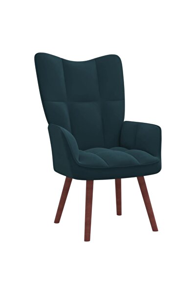 Concept Scaun de relaxare, albastru, catifea