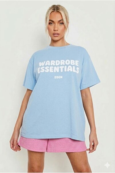 WOODROFFE Women's Wardrobe Printed Oversized T-Shirt Loose Fit