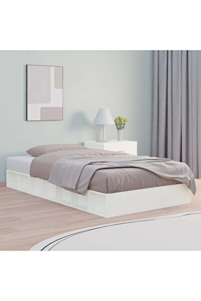 Concept Μικρό σκελετό Μονό κρεβατιού 2FT6, λευκό, 75x190 εκ., μασίφ ξύλο