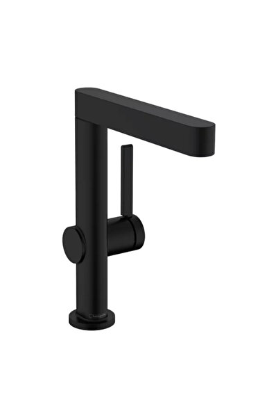 Hansgrohe Baterie lavoar Finoris 230 cu pipa pivotanta si ventil Push-Open negru