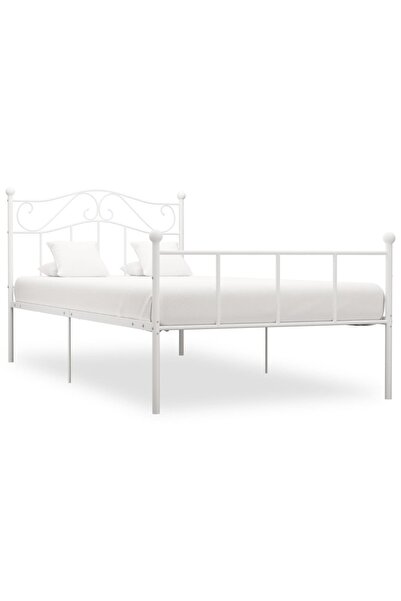 Concept Σκελετός κρεβατιού, λευκό, 90 x 200 εκ., μεταλλικός