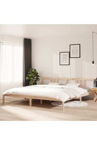 Concept Σκελετός κρεβατιού, 200x200 εκ., μασίφ ξύλο πεύκου