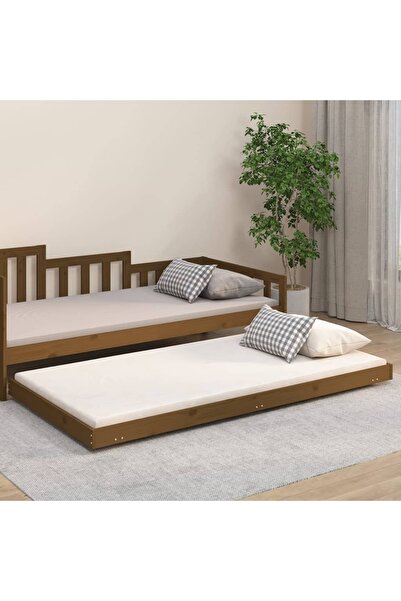 Concept Σκελετός κρεβατιού, μελί καφέ, 80x200 εκ., μασίφ ξύλο πεύκου