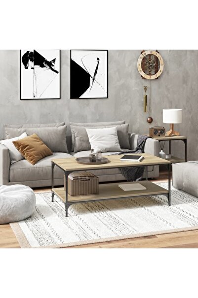 vidaxl Măsuță de cafea, stejar sonoma, 80x50x40 cm, lemn prelucrat
