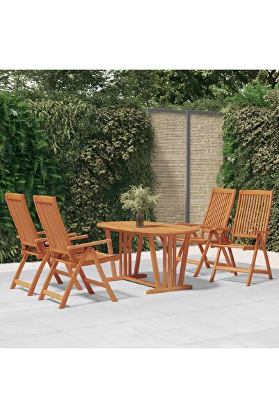 Concept Scaune de grădină pliabile, 4 buc., lemn masiv de eucalipt