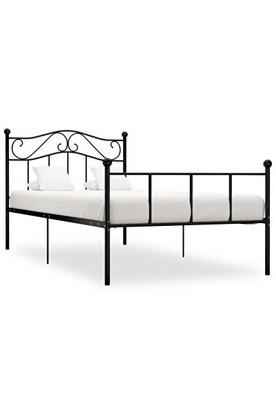 Concept Σκελετός κρεβατιού, μαύρος, 90 x 200 εκ., μεταλλικός