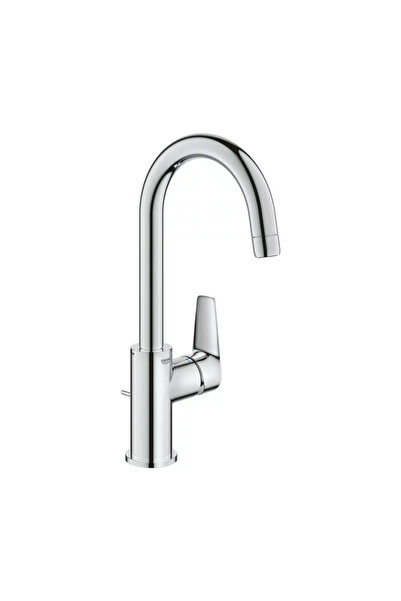 Grohe BauEdge New L chrome swan neck basin mixer