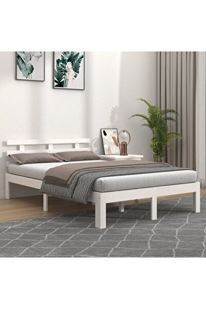 Concept Cadru de pat, 140x190 cm, lemn masiv de pin