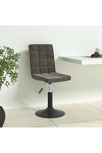 Concept Περιστρεφόμενες καρέκλες κουζίνας, 4 τεμ., σκούρο γκρι, Βελούδο