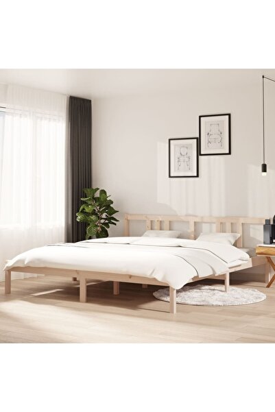 Concept Cadru de pat Super King 6FT, 180x200 cm, lemn masiv pin