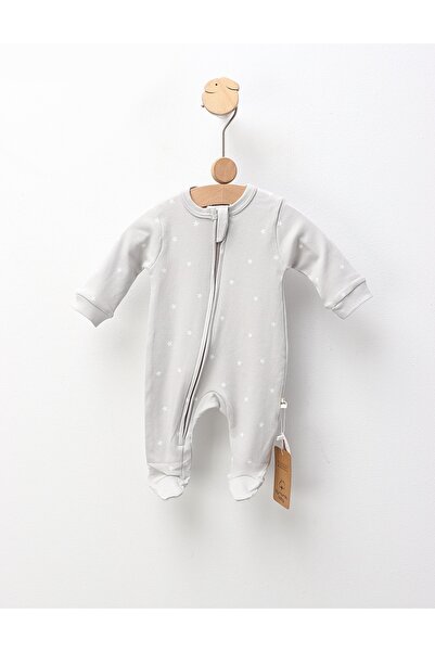 MiniKids Salopeta premium, cu botosei Stelute, gri