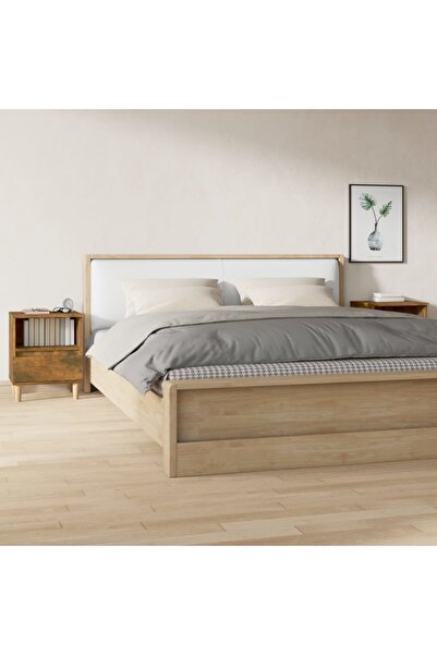 Concept Noptiere, 2 buc., stejar fumuriu, 40x35x50 cm