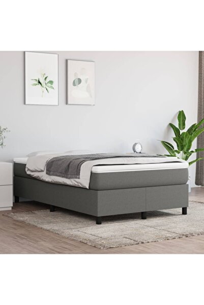 Concept Pat box spring cu saltea, gri închis, 120x200 cm, textil