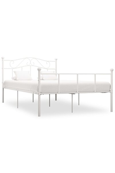 Concept Σκελετός κρεβατιού, λευκό, 160 x 200 εκ., μεταλλικός