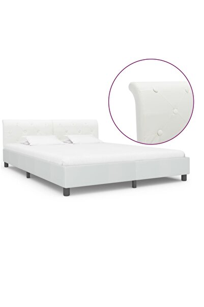 Concept Σκελετός κρεβατιού, λευκό, 180 x 200 cm, οικολογικό Δερμάτινο