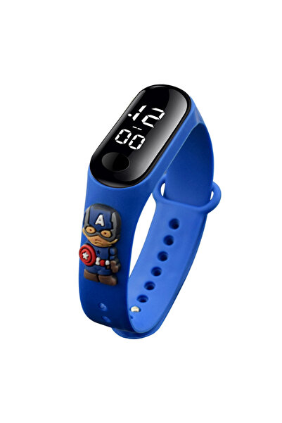 OEM NUBI MI Band 10 Comics Children's Watch, LED, Silicone Belt , Captain Ame...