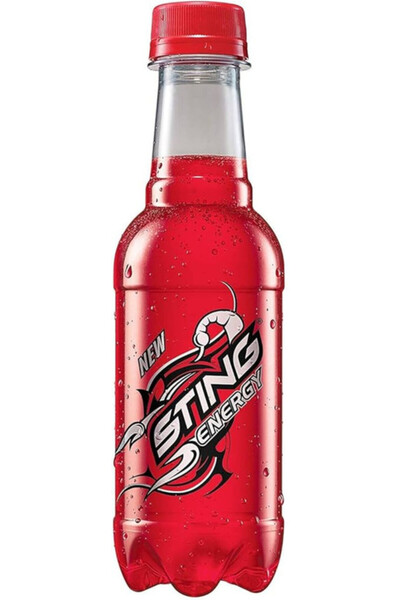 Sting زجاجة بلاستيكية لمشروب الطاقة سعة 500 مل (عبوة من 12 زجاجة × 4 زجاجات)