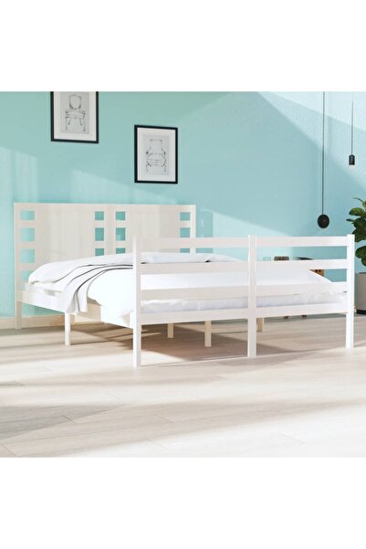 Concept Μικρό σκελετό Διπλό κρεβατιού 1,2 μέτρων, λευκό, 120x190 εκ., από μασ...