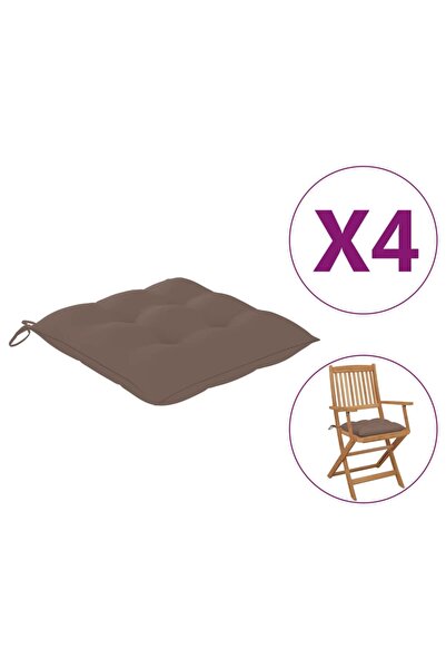 Concept Perne de scaun, 4 buc, gri taupe, 50 x 50 x 7 cm, textil