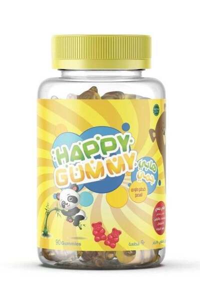 Happy حلوى جيلاتينية غنية بالفيتامينات للأطفال، 90 قطعة