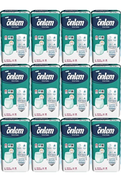 ÖNLEM حفاضات ماصة للمرضى البالغين مقاس L - كبير - كبير جدًا 360 قطعة (12 عبوة...