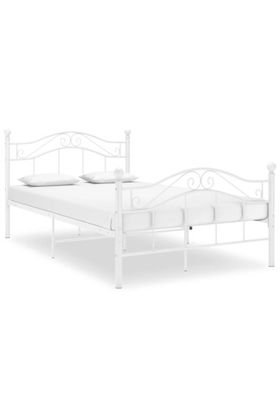 Concept Cadru de pat, alb, 120x200 cm, metal