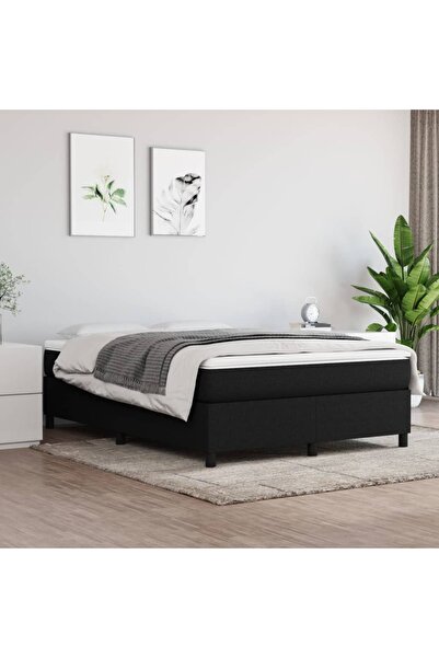 Concept Pat box spring cu saltea, negru, 140x190 cm, textil