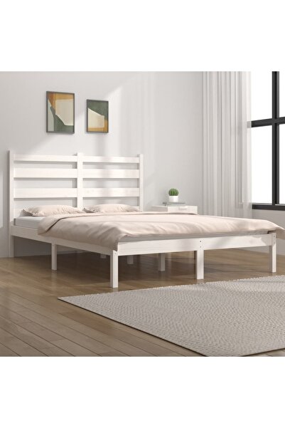 Concept Σκελετός κρεβατιού, λευκό, 120x200 cm, μασίφ ξύλο πεύκου