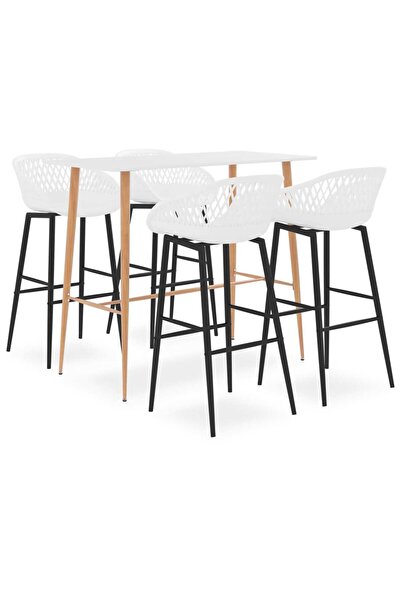 Concept Σετ επίπλων μπαρ, 5 τεμάχια, λευκό